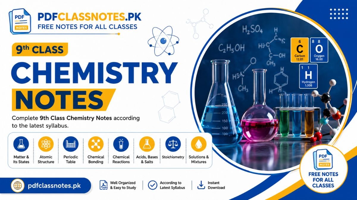Image showing Class 9th Chemistry New Notes, New Syllabus 2025–26 – Free PDF Download
