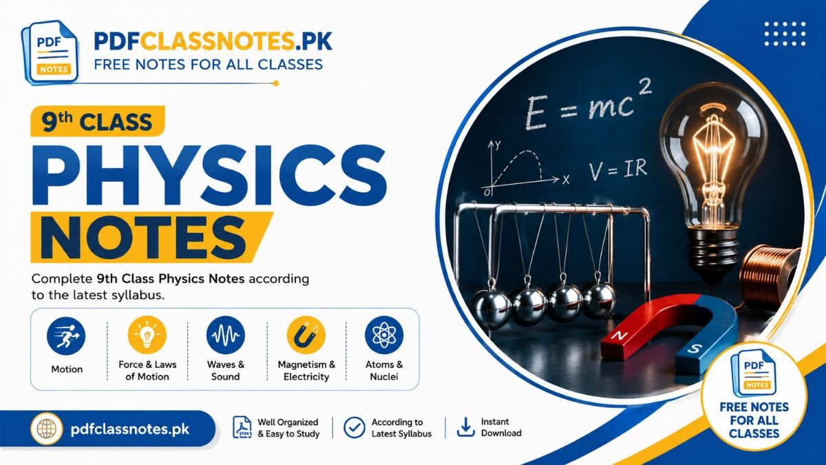 Image showing Class 9 Physics Notes, New Syllabus 2025–26 – Free PDF Download